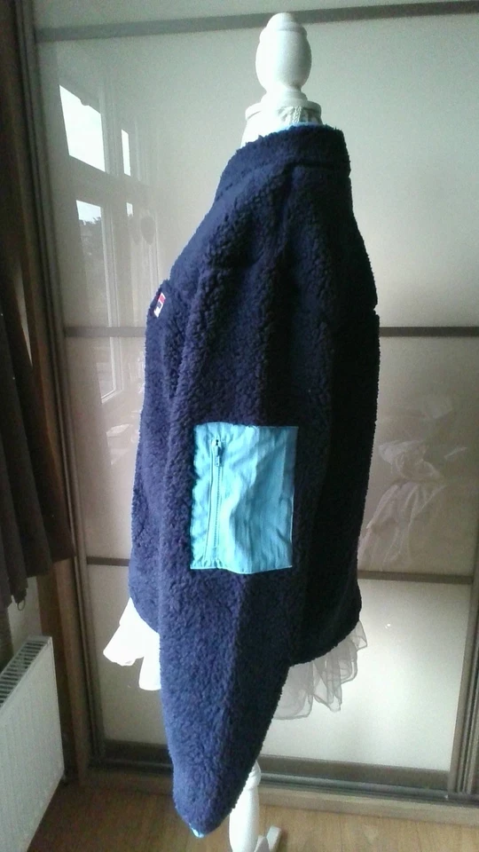 NWT Fila Drewe Sherpa Jacket Full Zip Blue Size Medium New With Tags - Image 2 of 4