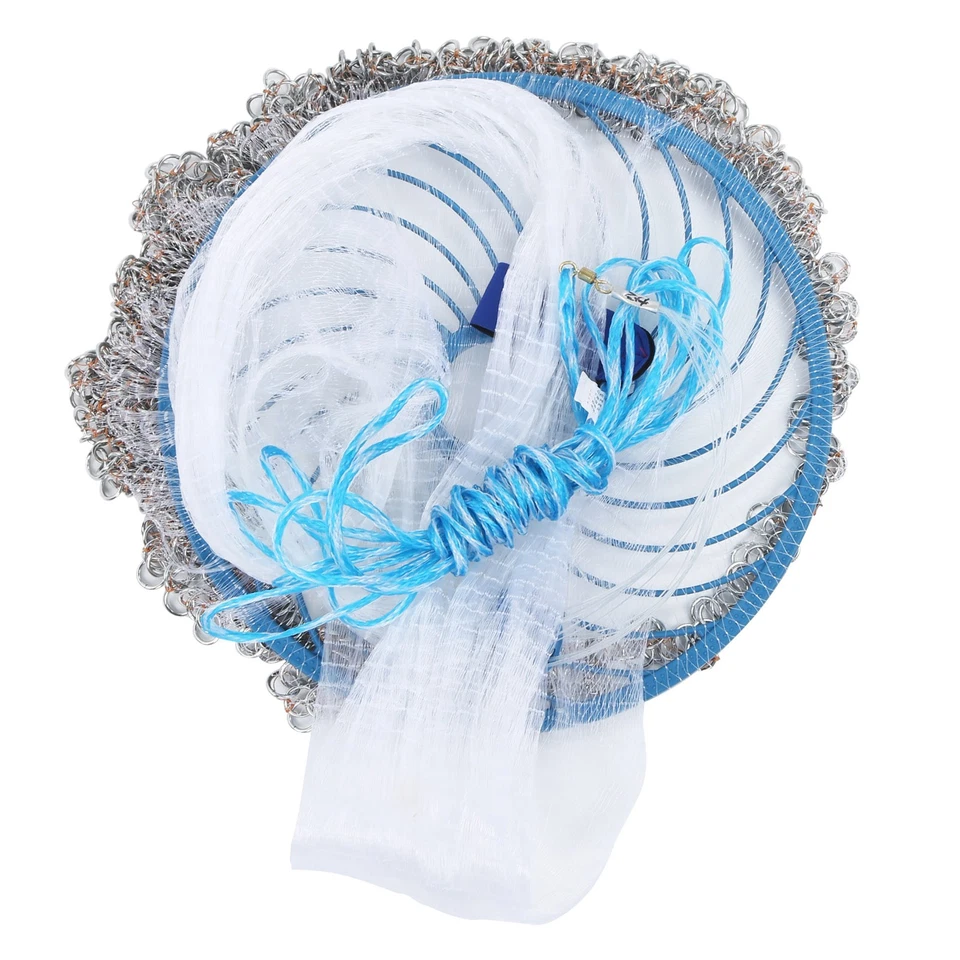 480cm Hand Werfen Fischernetz Nylon Hochfeste Fahrradkette Für Köder Cast Eq DON