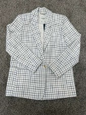 NWT Abercrombie  Fitch Tweed Plaid Blazer Jacket Women Medium