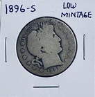 1896-S 50C Barber Half Dollar Rare Key Date San Francisco Good Detail