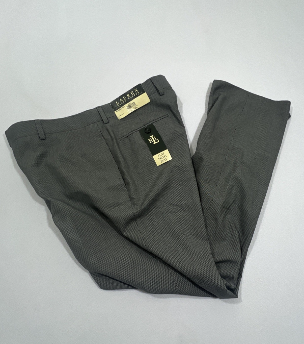 Lauren Ralph Lauren Men’s Dress Pants 32x30 Gray Flat Front Classic Fit NWT
