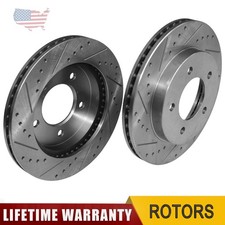 12.13" Front Drilled & Slotted Brake Rotors for Ford F-150 1997-2004 4WD 5-Lug