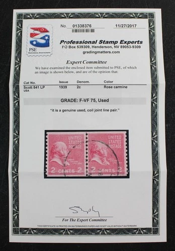CKStamps: US Stamps Collection Scott#841 Used PSE Cert