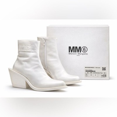 MM6 Maison Margiela White Ankle Boots   Size EU 35   Retail  588