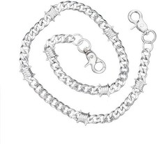 Layered Punk Pants Chain for Men Women, Gothic Hip Hop Jean Chain Wallet Chain B