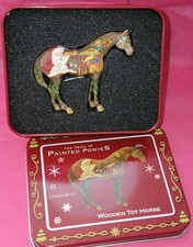 Trail of Painted Ponies Christmas Ornament WOODEN TOY HORSE 2008 12426 Tin 667