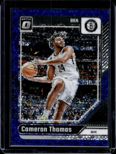 2024-25 Panini Donruss Optic Cameron Thomas Fast Break Blue Prizm #/49 Nets