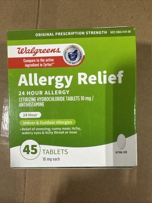 Allergy Relief 24 Hour. 45 Tablets 10mg Each. Exp. 09/2026+