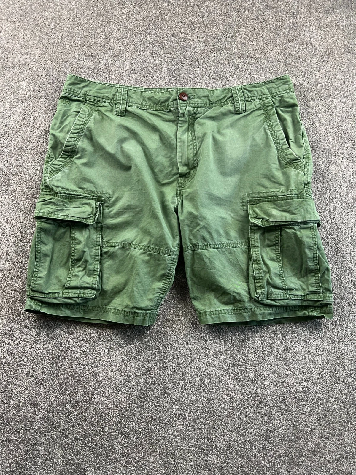 Fat Face Cargo Shorts Mens W38 Green Utility Combat Hiking Military Summer