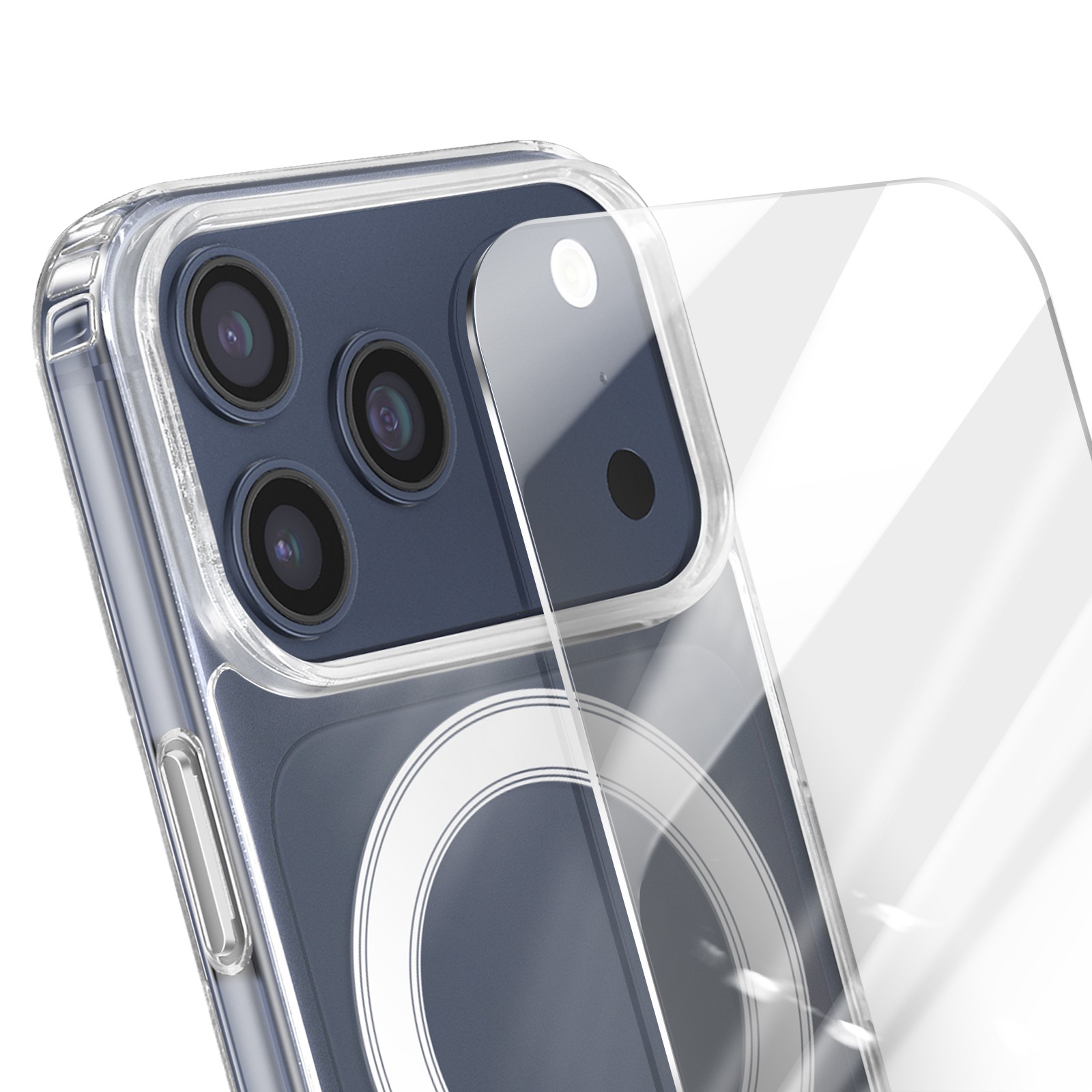 Pack Premium iPhone 17 Pro avec coque de protection fine et verre trempé haute clarté - 3