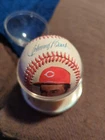 Johnny Bench signed baseball With His Face And Holder