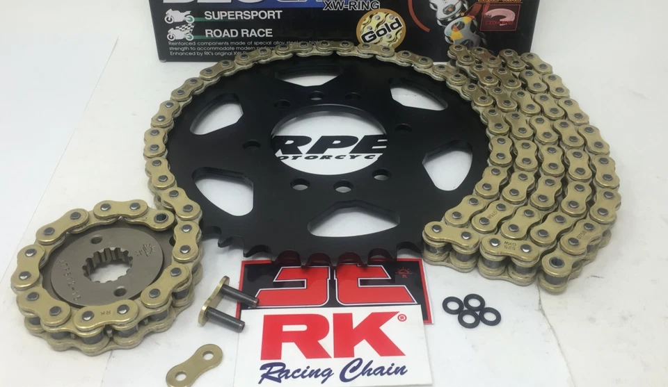Kit de cadena y piñón Suzuki GSXR1100 RK 520 1993-98 Racing ZXW X-Ring + colores Foto 4 de 4