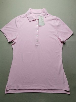 PETER MILLAR Damen Größe XS Golf Poloshirt NEU Rosa Stretch UPF50 Kurzarm