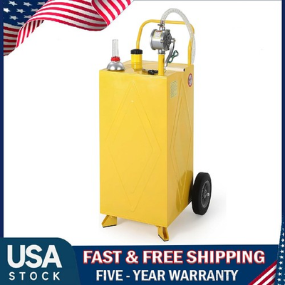 #ad Gas Caddy Storage Tank 30 Gallon Portable Fuel Diesel Transfer Tank with Wheel $179.99