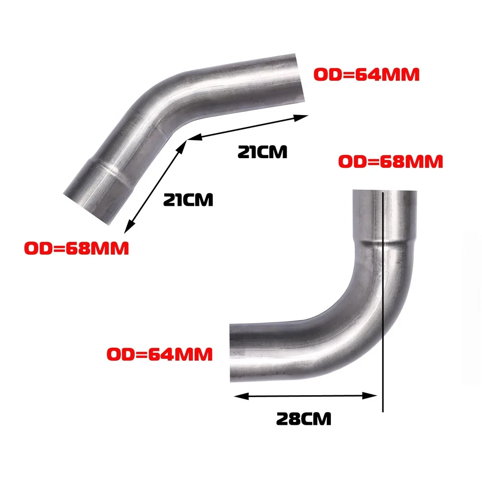 Tubo de escape personalizado hágalo usted mismo mandril tubo de flexión recta kit 45/90 grados SS304 OD = 2,5" Foto 4 de 4