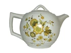McCoy Pottery Teapot Vintage 1970's #140 Yellow Floral Quart 4 Cups