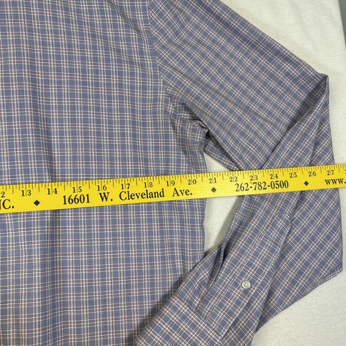 Camicia uomo Banana Republic manica lunga abbottonata grande blu a quadri grant fit - Foto 5 di 8
