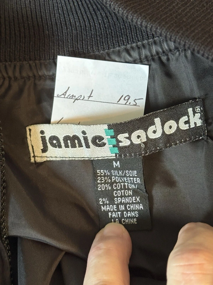 Jamie Sadock Women’s s Silk Blend Jacket Size M Black Golf Casual Quite Luxury - Изображение 2 из 4