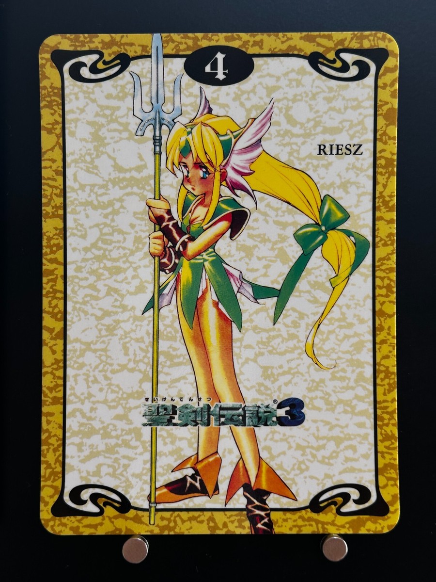 Riesz Trials of Mana Jumbo Card #4 Square Japanese JAPAN Game TCG
