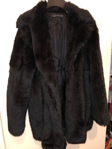 zara fur coat womens