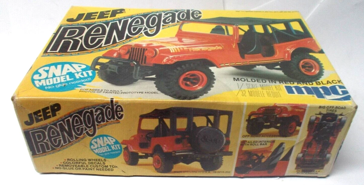 Kit de modelo Vintage MPC / Scale Jeep Renegade, nuevo en caja renegade prototype Kit de modelo Vintage MPC / Scale Jeep Renegade, nuevo en caja