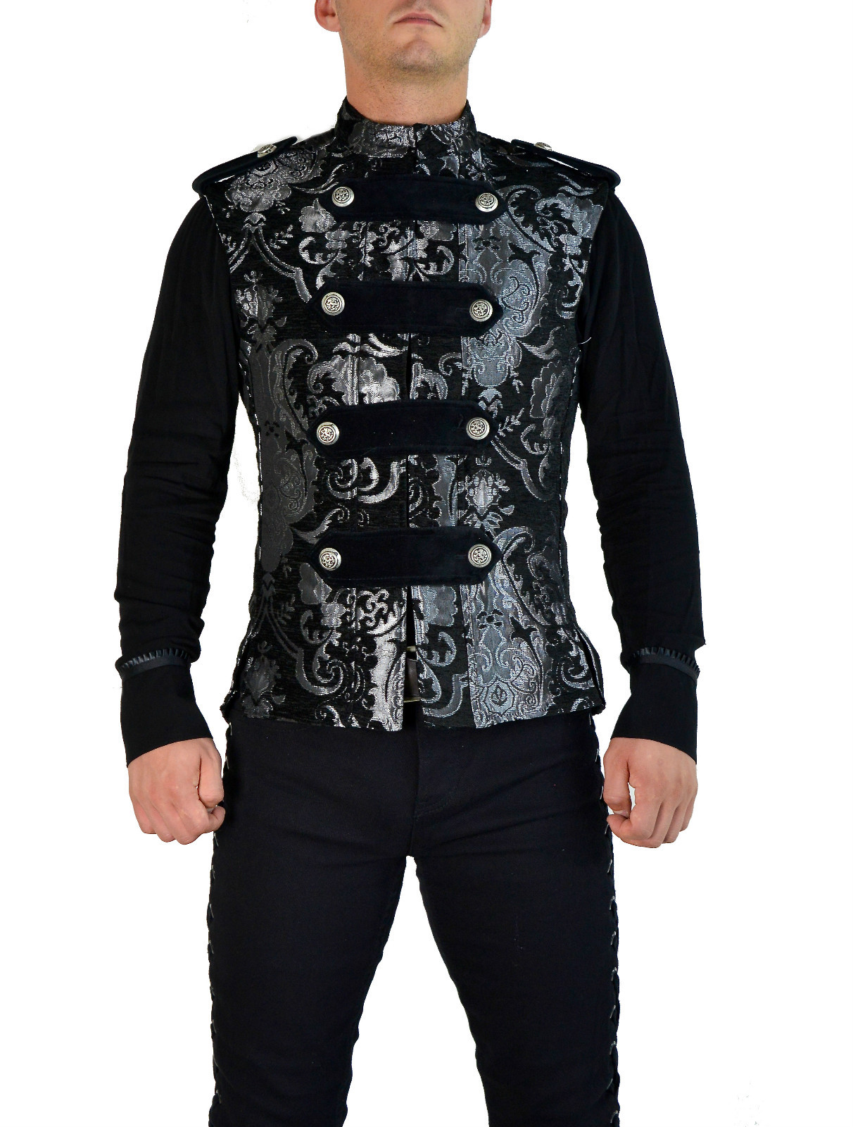 SHRINE LEGION VEST GOTHIC JACKET MILITARY UNIFORM ROCK BAND VEST GOTH