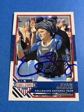 EVAN SKOUG 2017 PANINI USA STARS & STRIPES AUTO SIGNED TCU HORNED FROGS ROOKIE