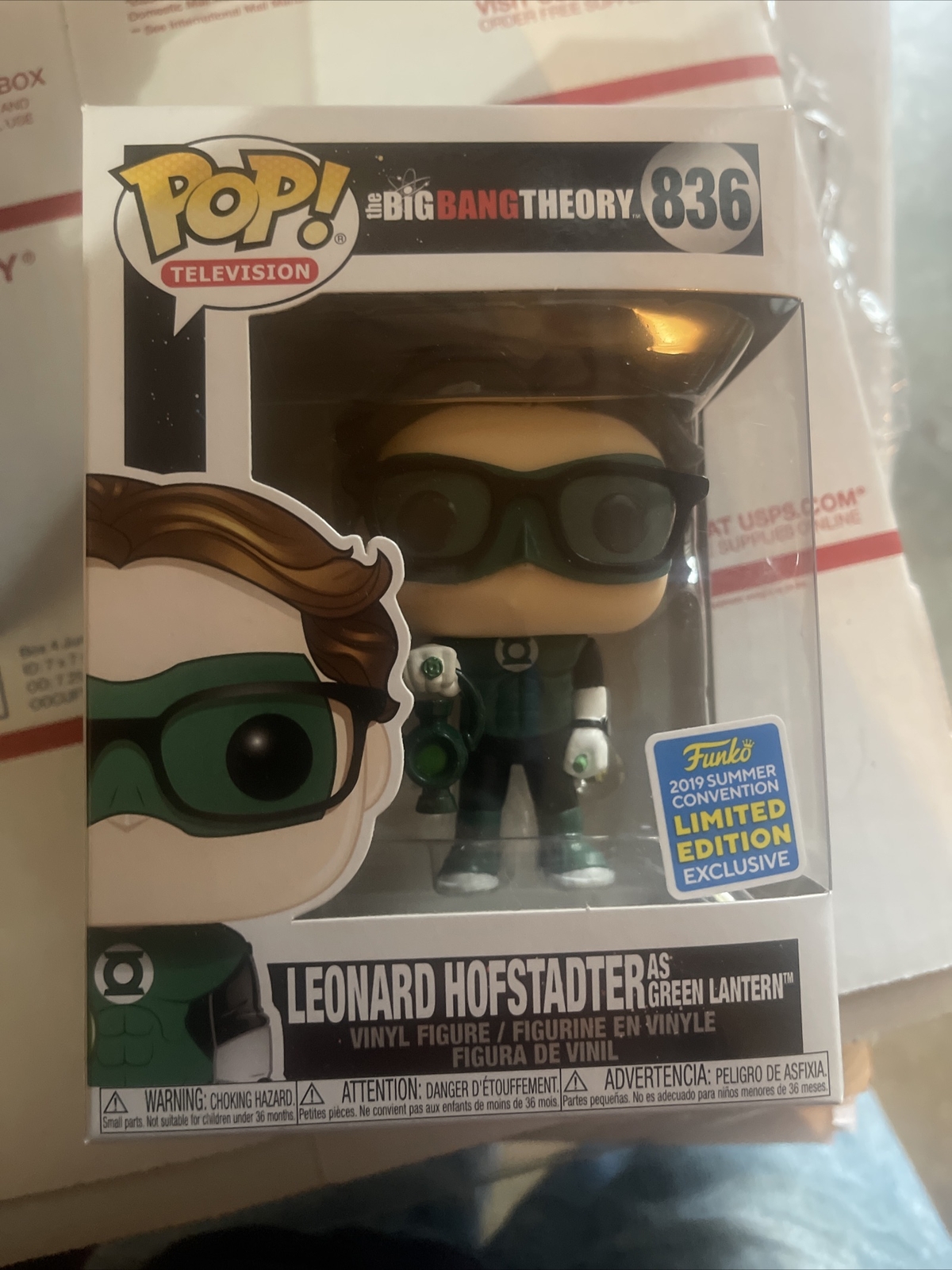 Funko Pop! Tv Big Bang Theory Hofstader Green Lantern 2019 Summer Convention New