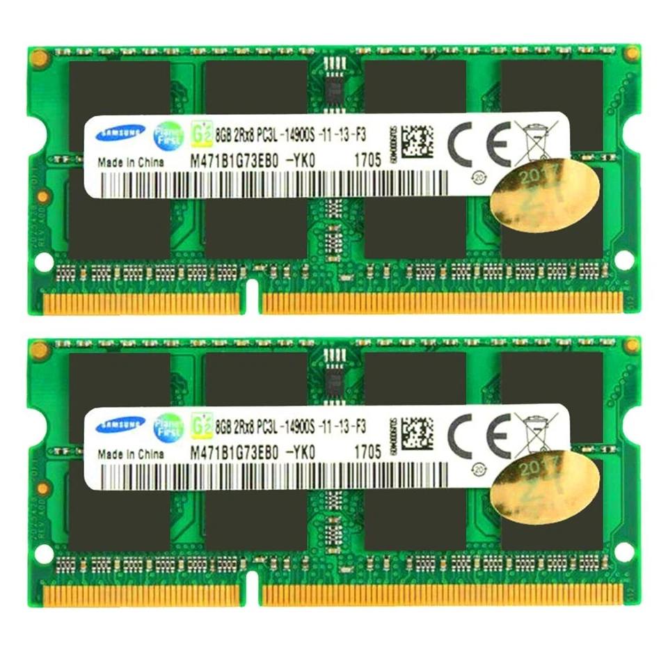 Samsung 32GB 16GB 8GB DDR3L 1866 1867MHz PC3L-14900S 204Pin SODIMM Laptop Memory - Image 2 of 4