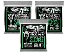 3 PACK Ernie Ball 3126 Coated Not Even Slinky Electric Guitar Strings, 12-56