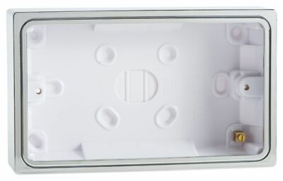 Varilight YBD.C Aufputz Patratzenbox 2 Gang doppelt Chromoptik