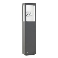 Saxby Lighting Haversham Post Ip44 5w Textured Dark Grey Paint & Clear Pc - El- Saxby Lighting Haversham Post Ip44 5w Textured Dark Grey Paint & Clear Pc - El-