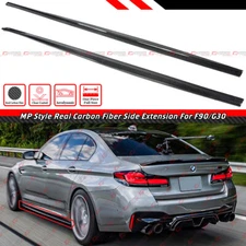 For 17-23 BMW F90 M5 G30 G31 M Sport Carbon Fiber Side Skirt Extension Splitters