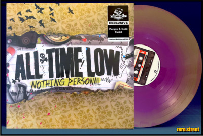 ALL TIME LOW Nothing Personal LP on GOLD/PURPLE VINYL New SEALED /500 swirl
