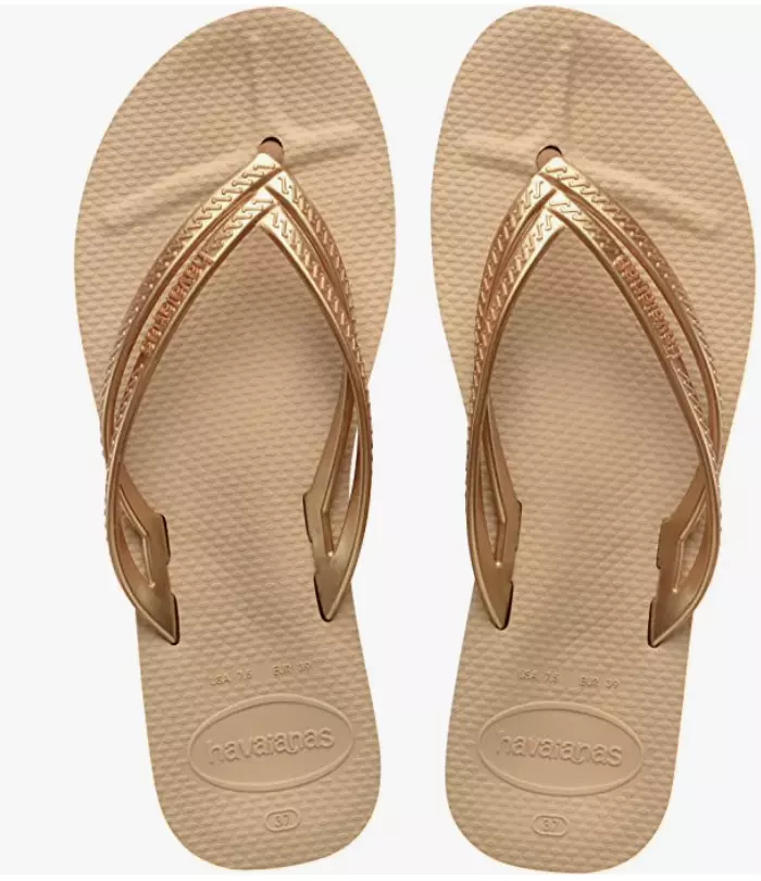 Gold havaianas hotsell flip flops uk
