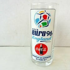 VERRE COCA COLA UEFA EURO 96 ENGLAND 13,5 cm de hauteur 6 cm diametre