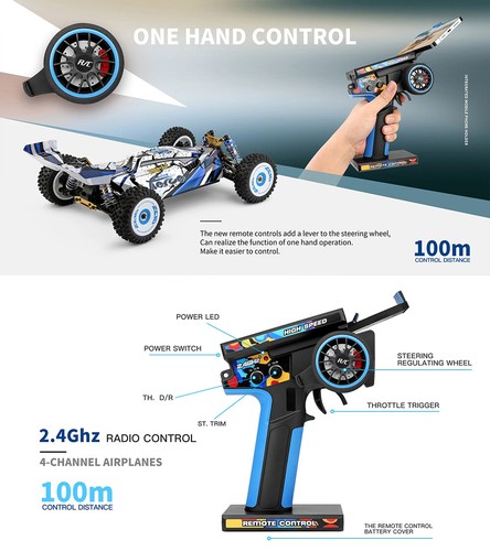 WLtoys 124017-V8 RC Racing Car 1/12 2.4G 4WD 75km/h Brushless Metal Chassis RTR - Picture 5 of 19