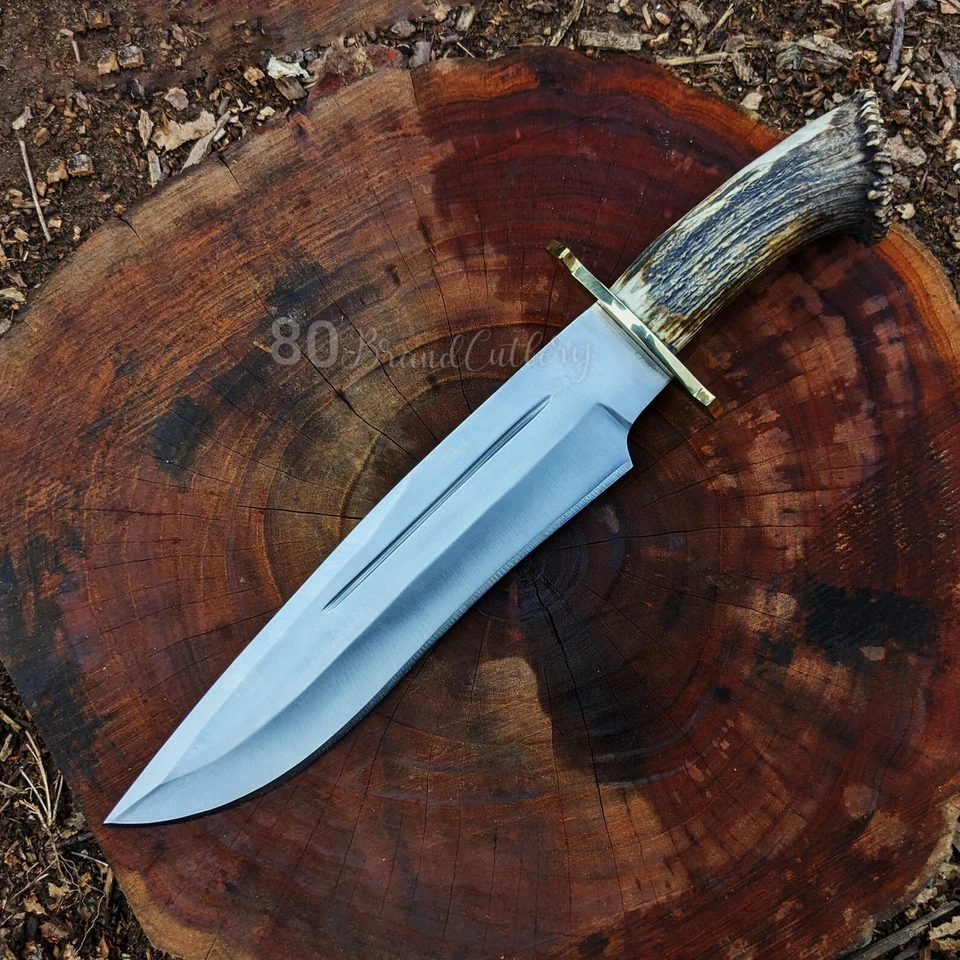Cuchillo Seraphim Falls MUELA MAGNUM réplica cuchillo de caza con mango de cuerno de ciervo - Imagen 2 de 4