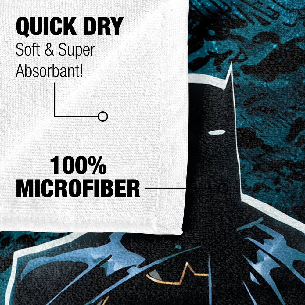 Batman Beach Towel 30x60" Batcave Silhouette Microfiber Official