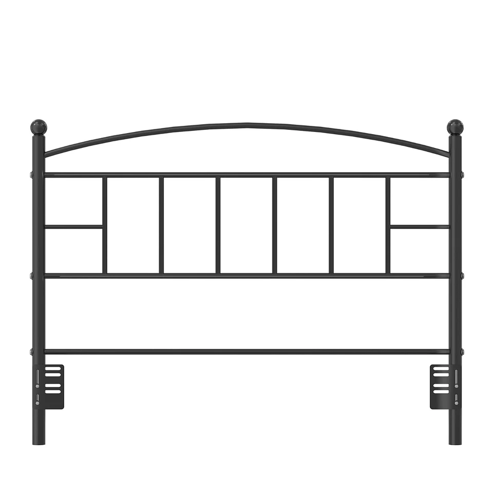 Cabecero de cama con marco de cama de metal tamaño king solamente, dormitorio, negro duradero Foto 2 de 4