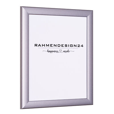 Rahmendesign24 Bilderrahmen Fiona, 4 Farben - 50 Größen, Fotorahmen, Alu, Blau