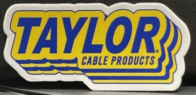 VRHTF ''NHRA SUPER COOL ''TAYLOR CABLE PRODUCTS'' 3''X 2.5'' STICKER