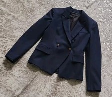 Rag Bone Women's Fletcher Wool Blend Twill Blazer In Salute Navy Sz2 595