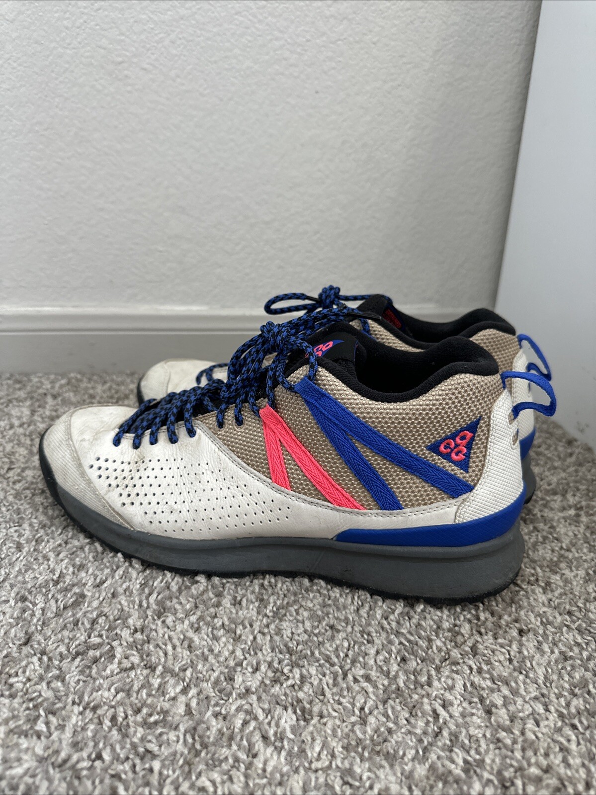 Nike Okwahn 2 II ACG Sail Racer Blue Pink 2018 Mens Size 11 Shoes #525367-100 image 2
