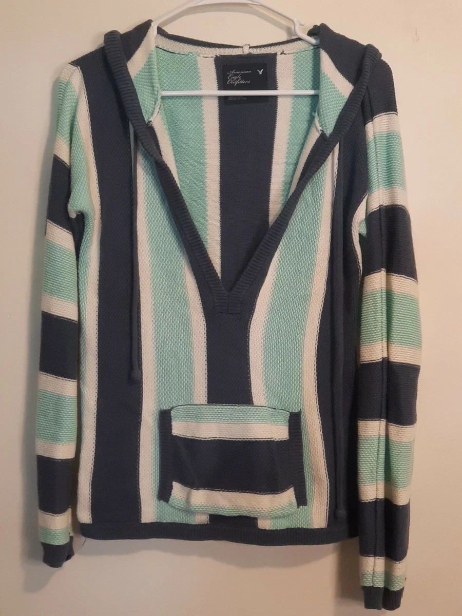 Ae stripe pocket crew neck sweater cheap