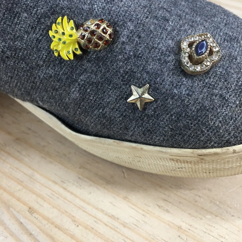 Steven By Steve Zapatos Mujer 10 M Gerry Casual Mocasín Gris Tela Sin Cordones Gris Foto 4 de 4