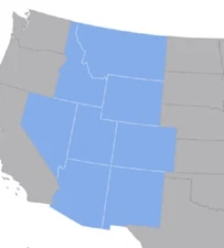 TOPO GPS Map for Garmin US Mountain States MT WY CO NM AZ ID NV UT