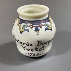 Moutarde Bocquet Yvetot Vintage 1735 Bowl Mustard Milk Jar Glass Painted NO LID