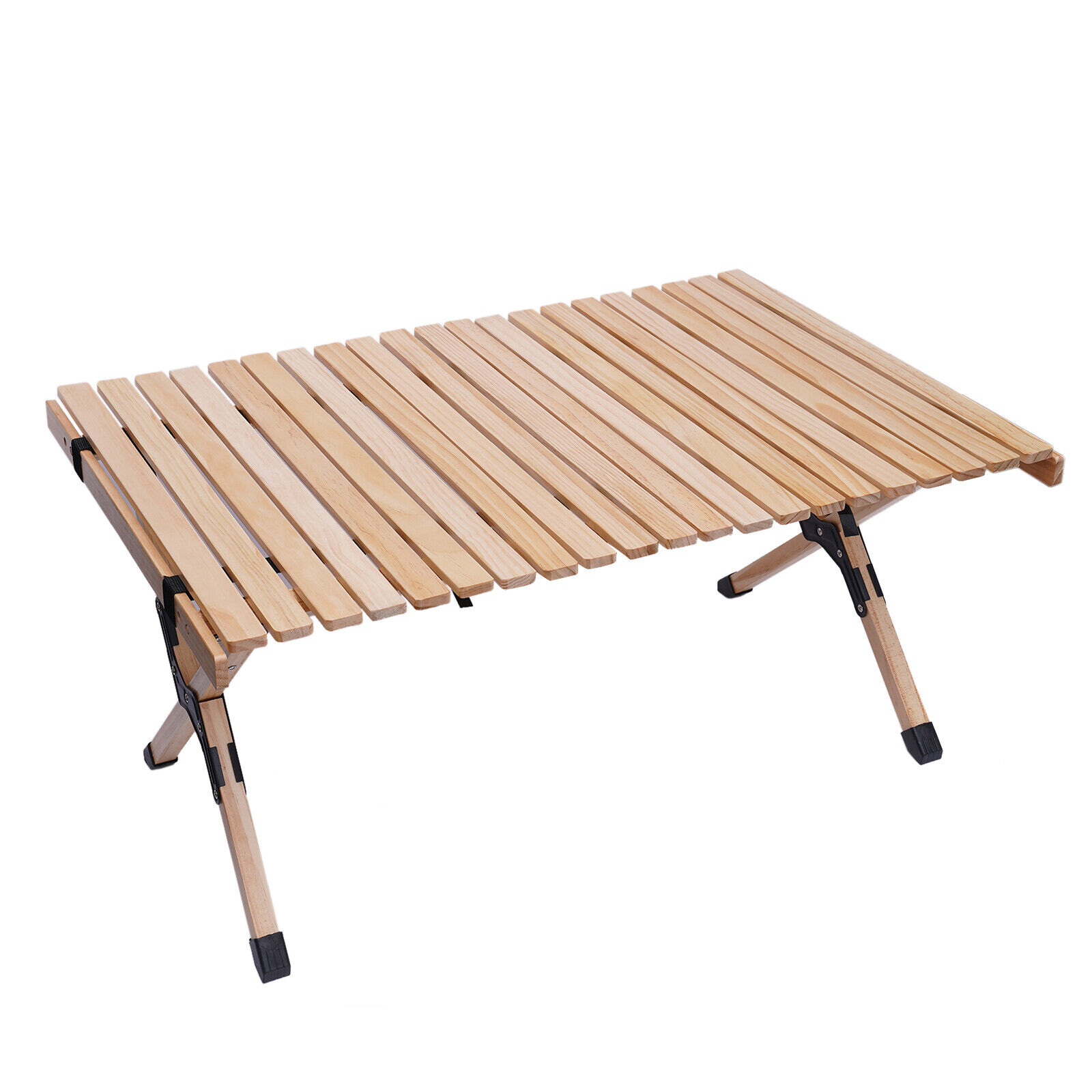 Wooden Camping Table Outdoor Folding Picnic Desk 140 kg Max Load Portable NEW - Picture 6 of 12