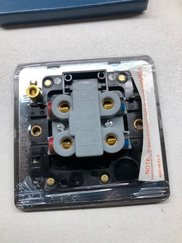 5 x Ultimate soft touch flat black plate 13A fused Connection unit (unswitched). - Picture 3 of 4